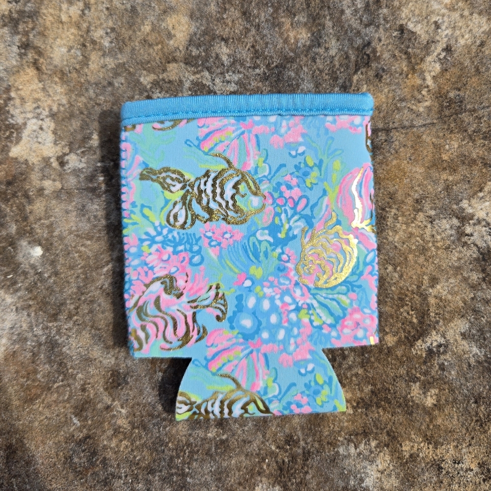NWOT Lilly Pulitzer Drink Hugger Koozie In Aqua La Vista